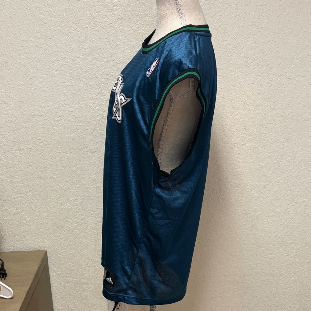 Adidas Timberwolves Teal Jersey with Number 1 - Picture 15 of 16
